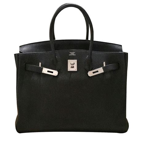 hermes birin bag black leather|black birkin bag price.